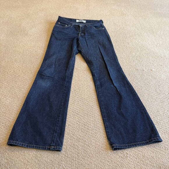 Mavi Jean 136 Molly Flare Y2K Boho Low Rise Button Fly Dark Wash Size 28 - Picture 8 of 16